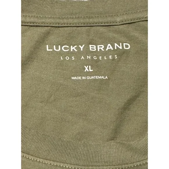 Lucky Brand Womens Oil Green Round Neck Ombre Hamsa Muscle Tank Top Size XL - Picture 6 of 8